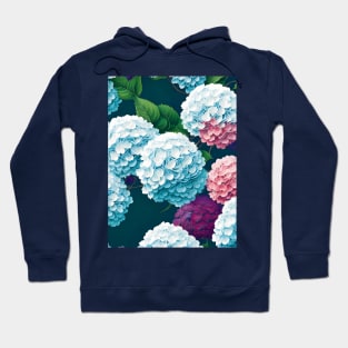 Colorful Hydrangeas Pattern Hoodie